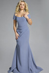Jovani 43370 Stretch Crepe Off Shoulder Short Sleeves Gown