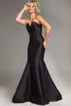 Jovani 39872 Satin Sweetheart Neck Strapless Bow Ruched Gown