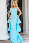 Jovani 24565 Beaded Embellishments Ruffled One-shoulder Gown