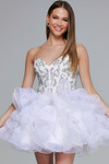 Jovani 39932 Sequin Sweetheart Neck Strapless Mini Dress
