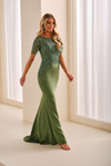 Cameron Blake by Mon Cheri CB445 Satin Crepe Soutache Gown