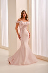 Cameron Blake by Mon Cheri CB447 Mikado Lace Stone Gown