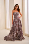 Ivonne D ID2211 Embroidered Sweetheart Neck Strapless Dress
