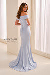 Montage by Mon Cheri M3213 Crepe Beaded Off-Shoulder Gown