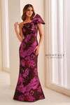 Montage by Mon Cheri M3216 Satin Jacquard One Shoulder Gown
