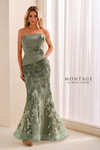 Montage by Mon Cheri M3217 Satin Mikado Tulle Strapless Gown