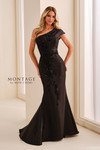 Montage by Mon Cheri M3222 Mikado Satin One Shoulder Gown