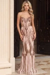 Jovani 49040 Sequin Embellished Sweetheart Strapless Gown
