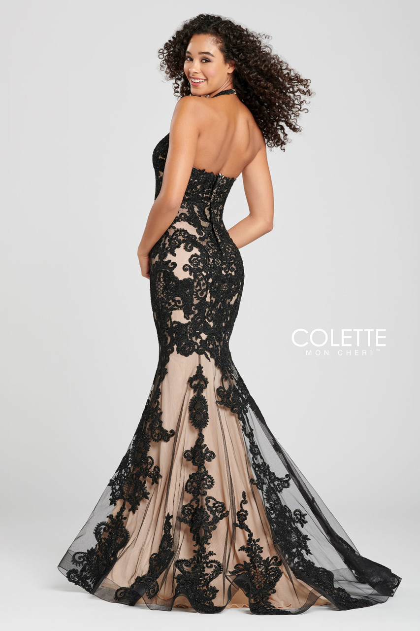 Colette by Daphne CL12071 Lace Tulle Sleeveless Dress