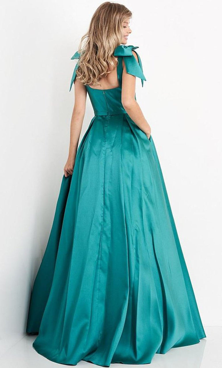 Jovani Prom JVN4449 Sleeveless Bow Accent Shoulders Ballgown