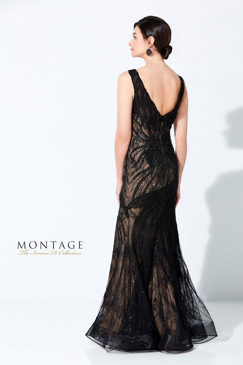 Ivonne D by Mon Cheri 220D36 Sleeveless Embroidered Gown