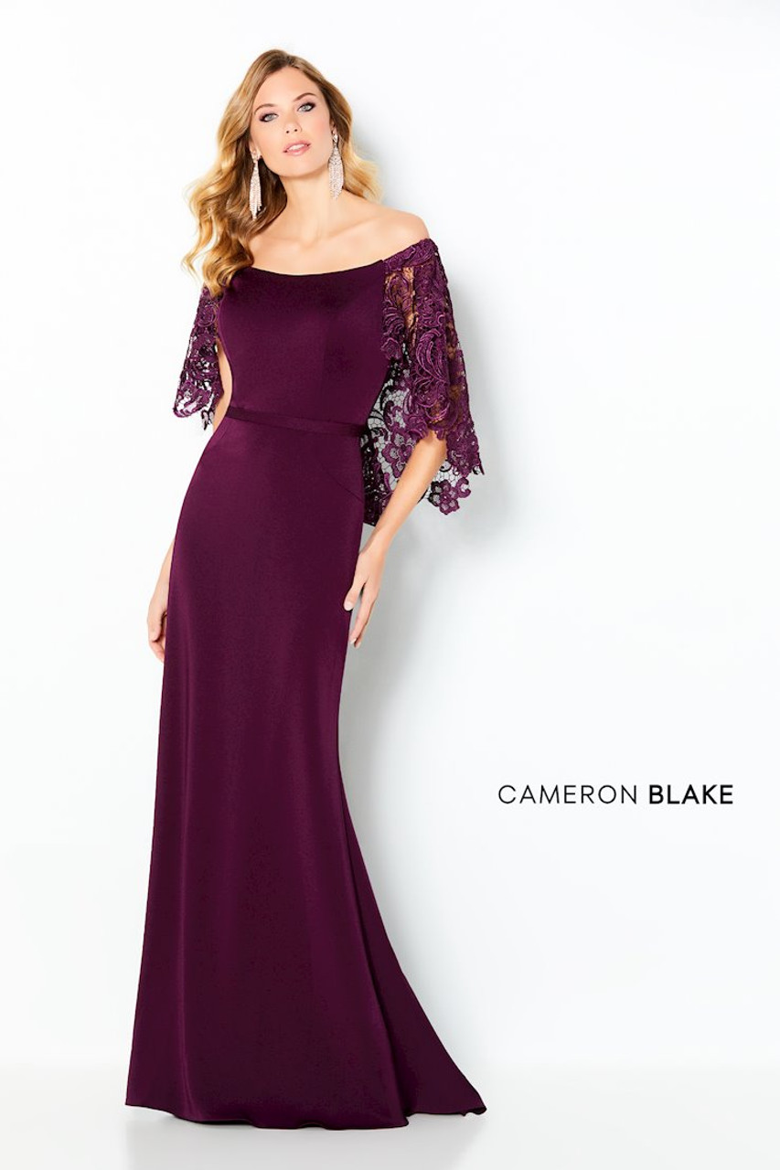 Cameron Blake by Mon Cheri 220632 Off Shoulder Scooped Gown