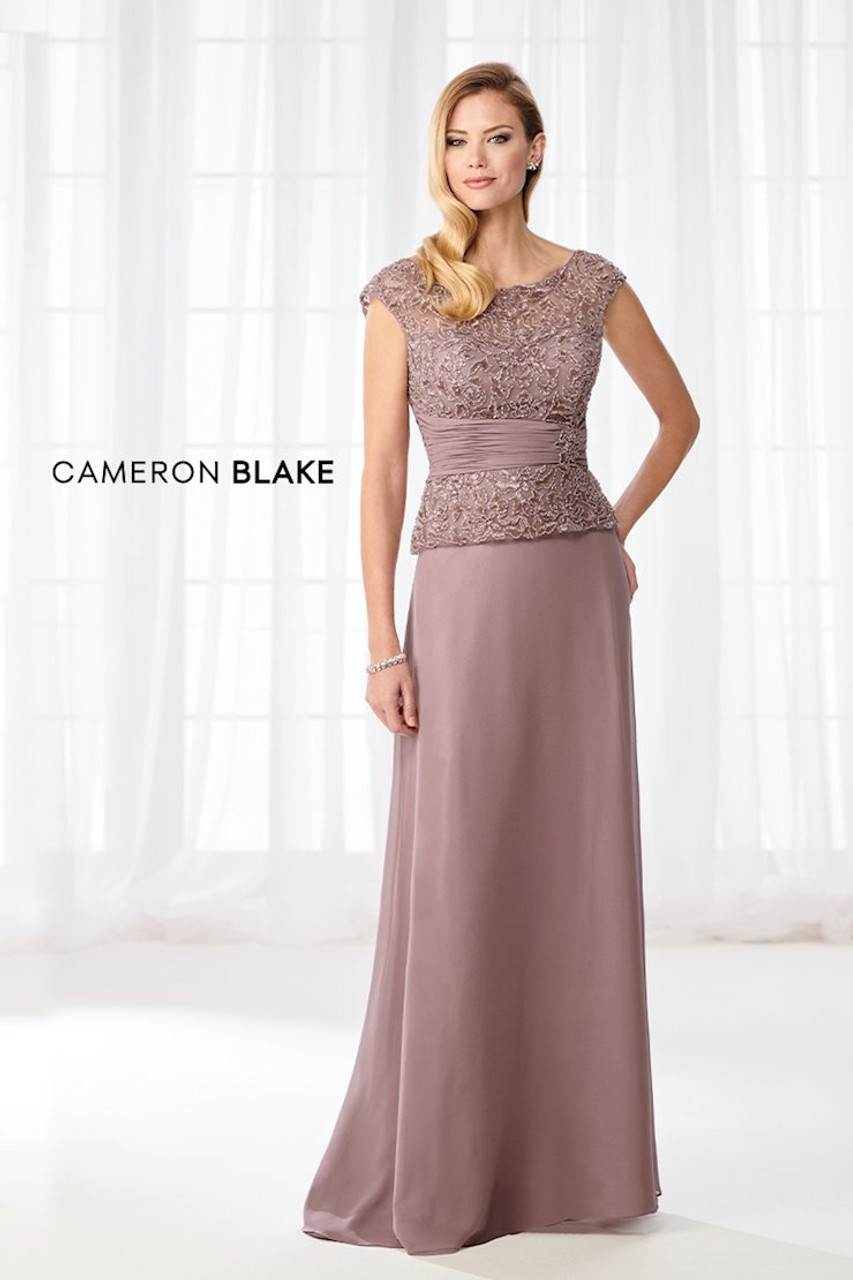 Cameron Blake by Mon Cheri 114657 Hand-beaded Illusion Dress