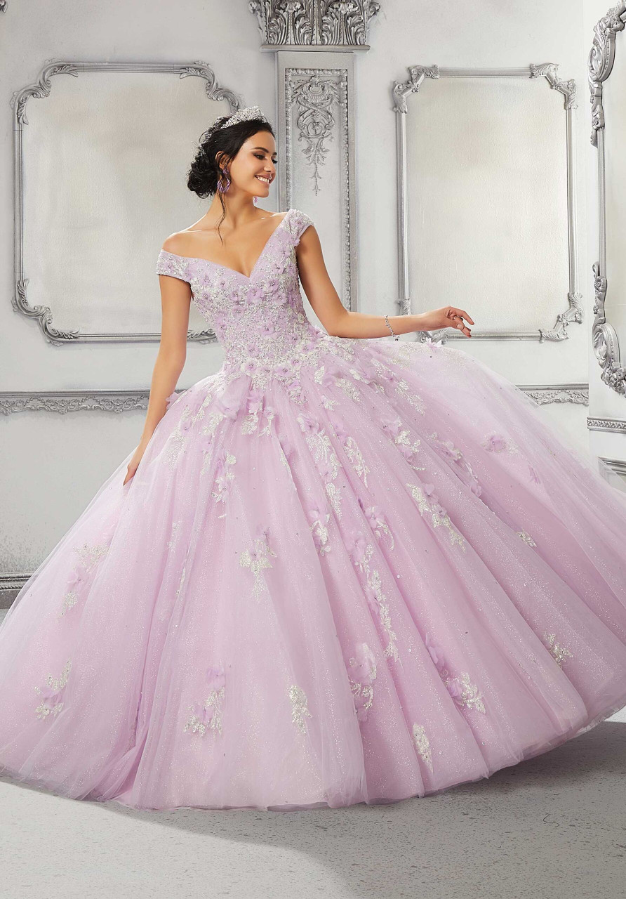 Morilee 89316 Off Shoulder Crystal Beaded Quinceanera Dress