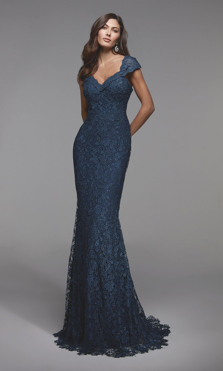 Formal Dress: 27496. Long Fitted Dress, Sweetheart Neckline, Fit N Flare