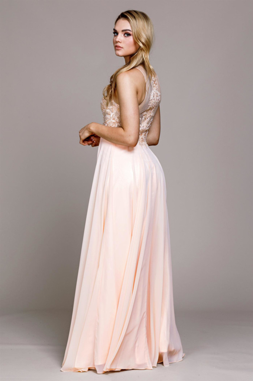 Amelia Couture 375-1 Long Bridesmaid Gown