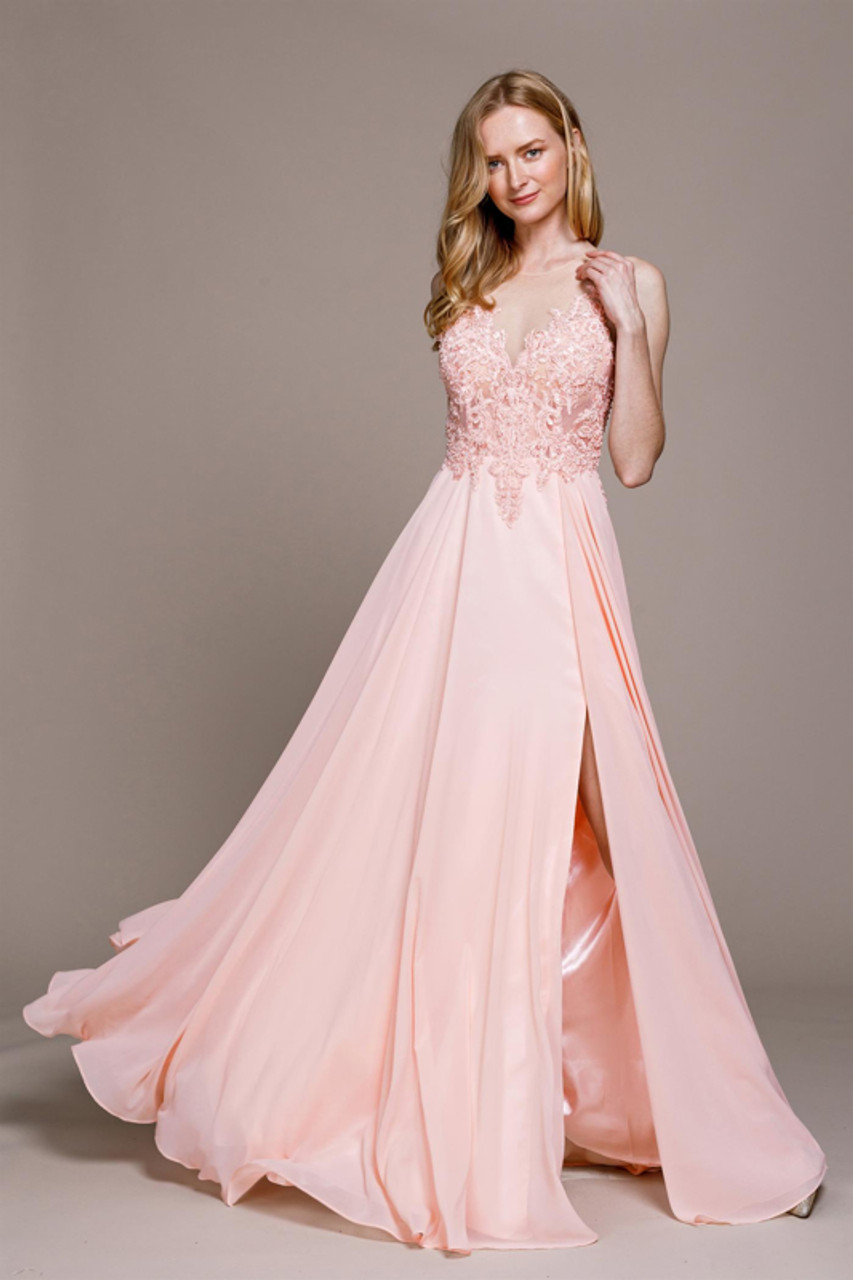 Amelia Couture 375-1 Long Bridesmaid Gown
