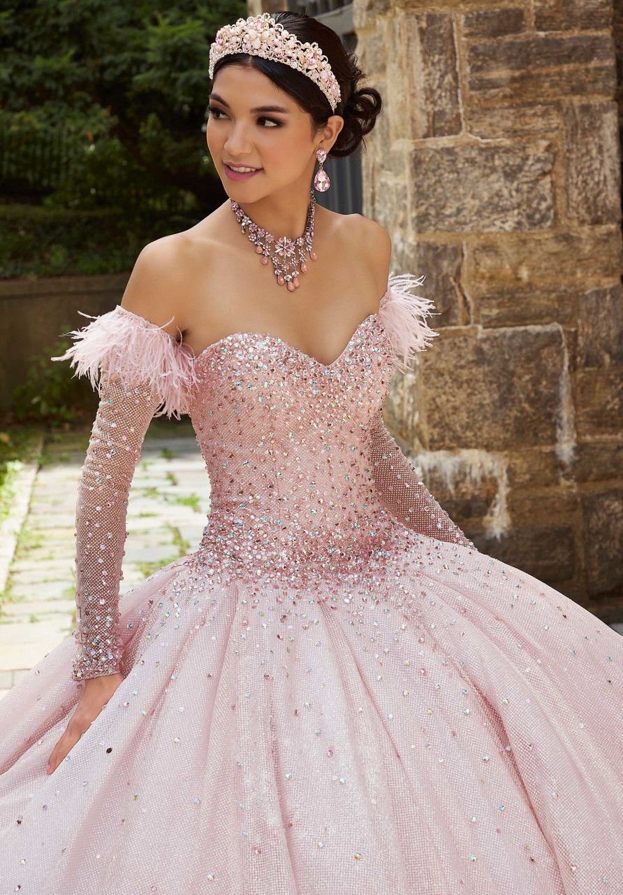 strapless rose pink quinceanera dresses