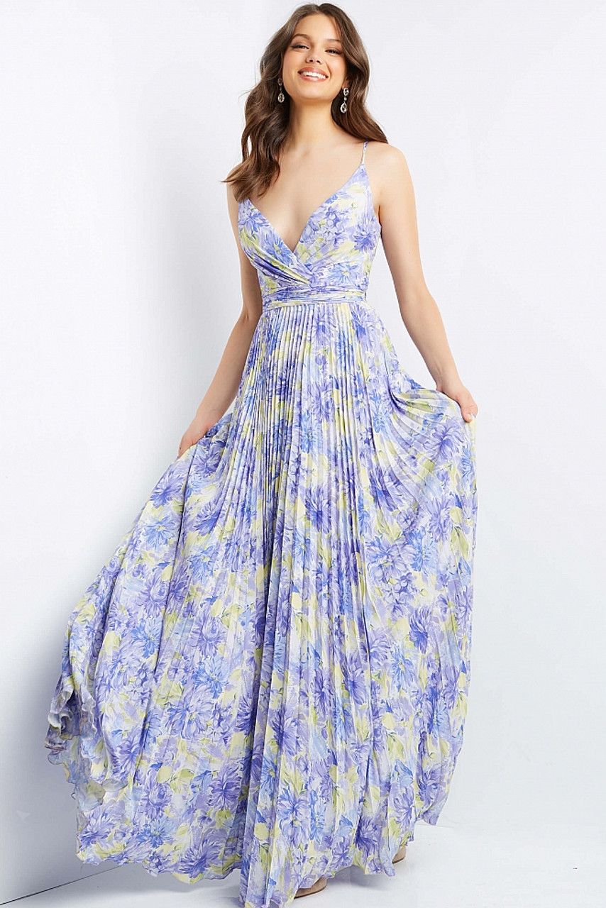 Silver Long Floral Print Formal Prom Ball Gown | DressOutlet for $273.99 –  The Dress Outlet