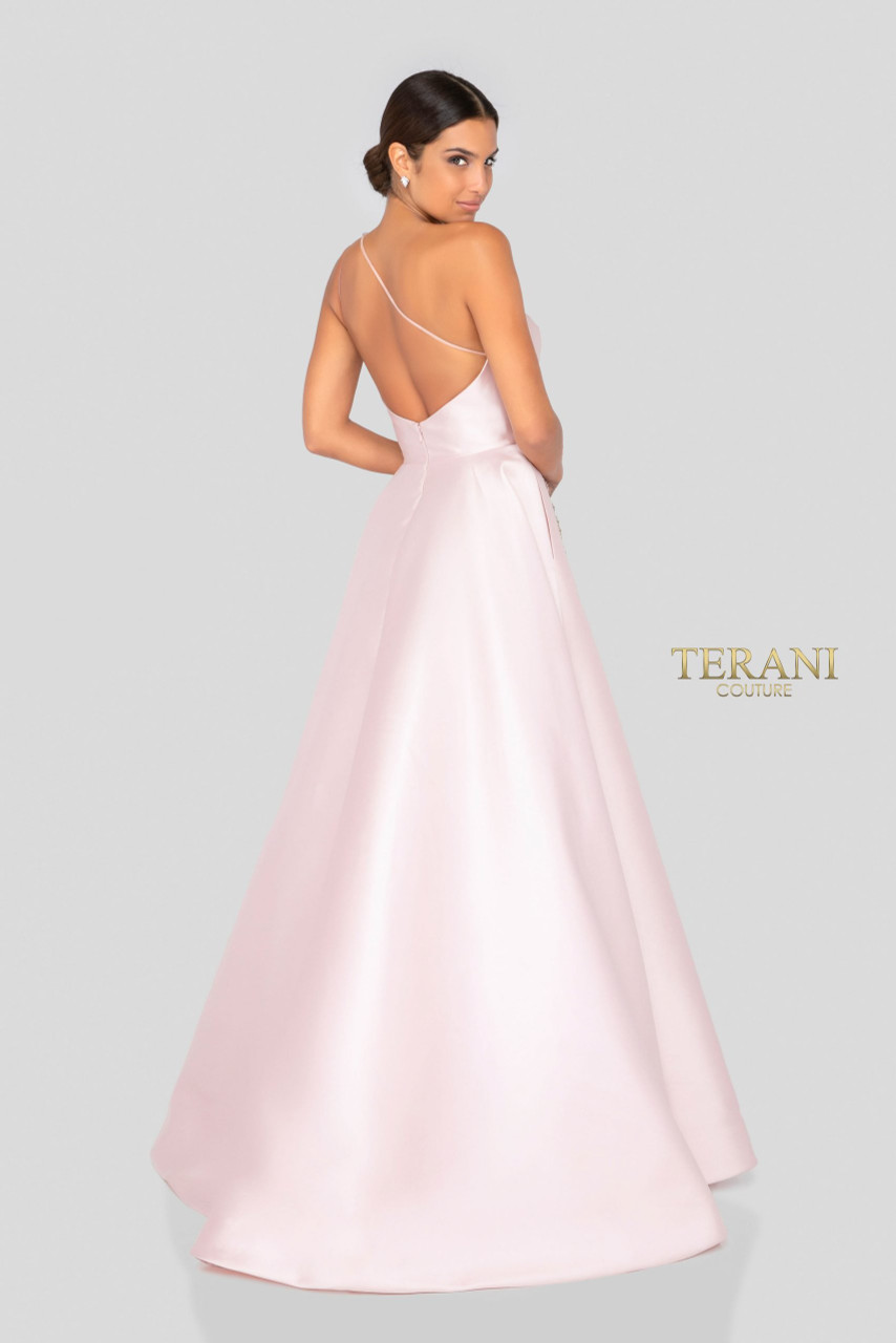 Terani Couture 1912E9202 One Shoulder Mikado Long Ball Gown