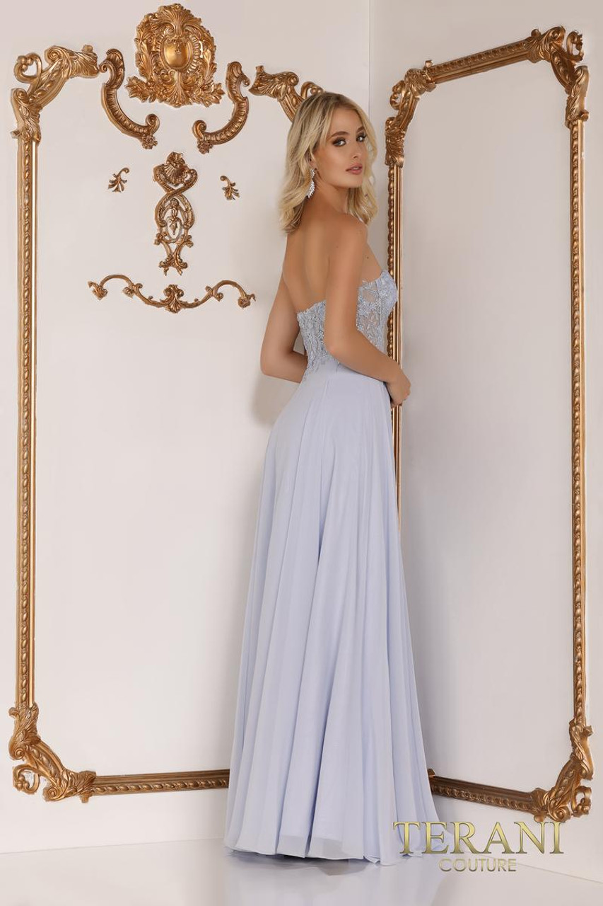Terani Couture 2215P0026 Strapless Embellished Long Dress