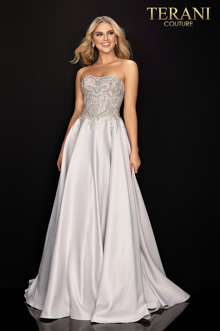 Terani Couture 2011P1197 Strapless Sweetheart Neck Gown