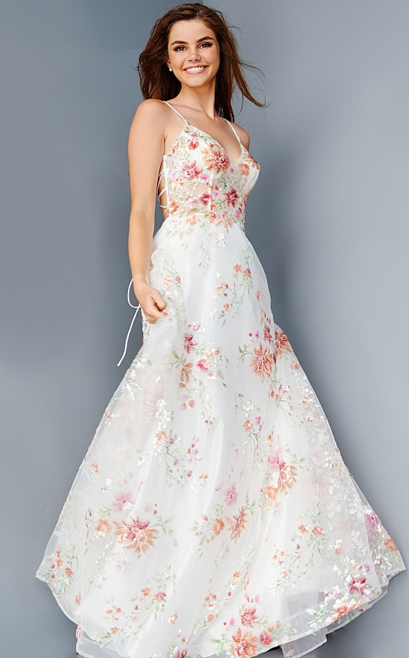 Jovani Floral Prom Dress