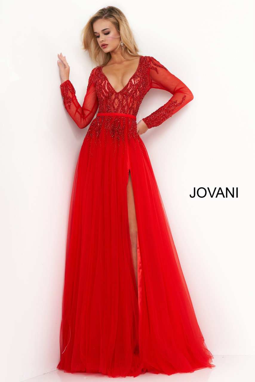 V Neckline Prom Dresses | Jovani Fashion