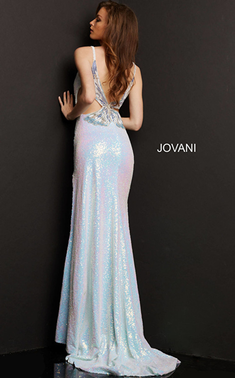 Jovani 000176 Sleeveless Butterfly Back Long Prom Gown