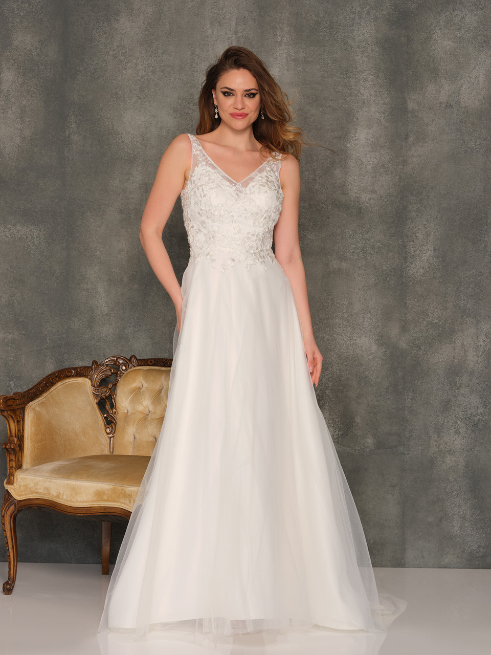 Dave and Johnny 10465 Ivory Bridal Dress