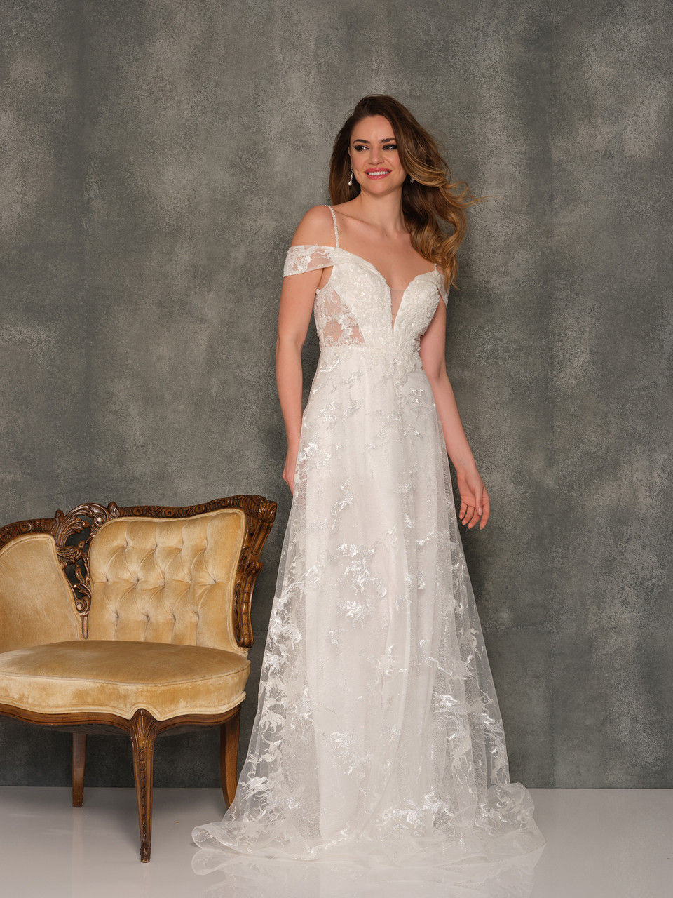Dave and Johnny 10480 Ivory Bridal Dress