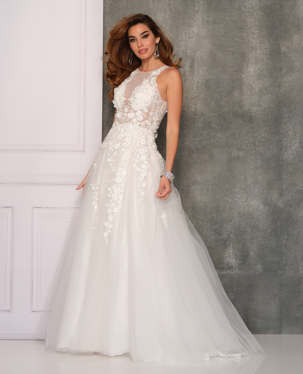 Dave and Johnny 10824 Ivory Bridal Dress