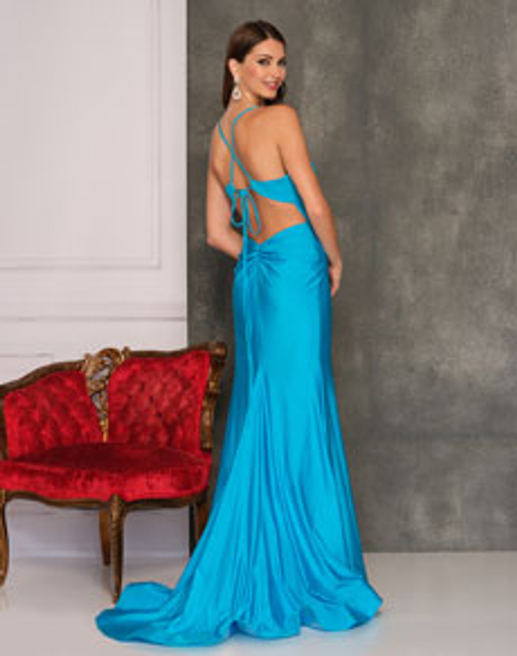 Turquoise Blue Jersey Multiway Bridesmaid Dress - Promfy