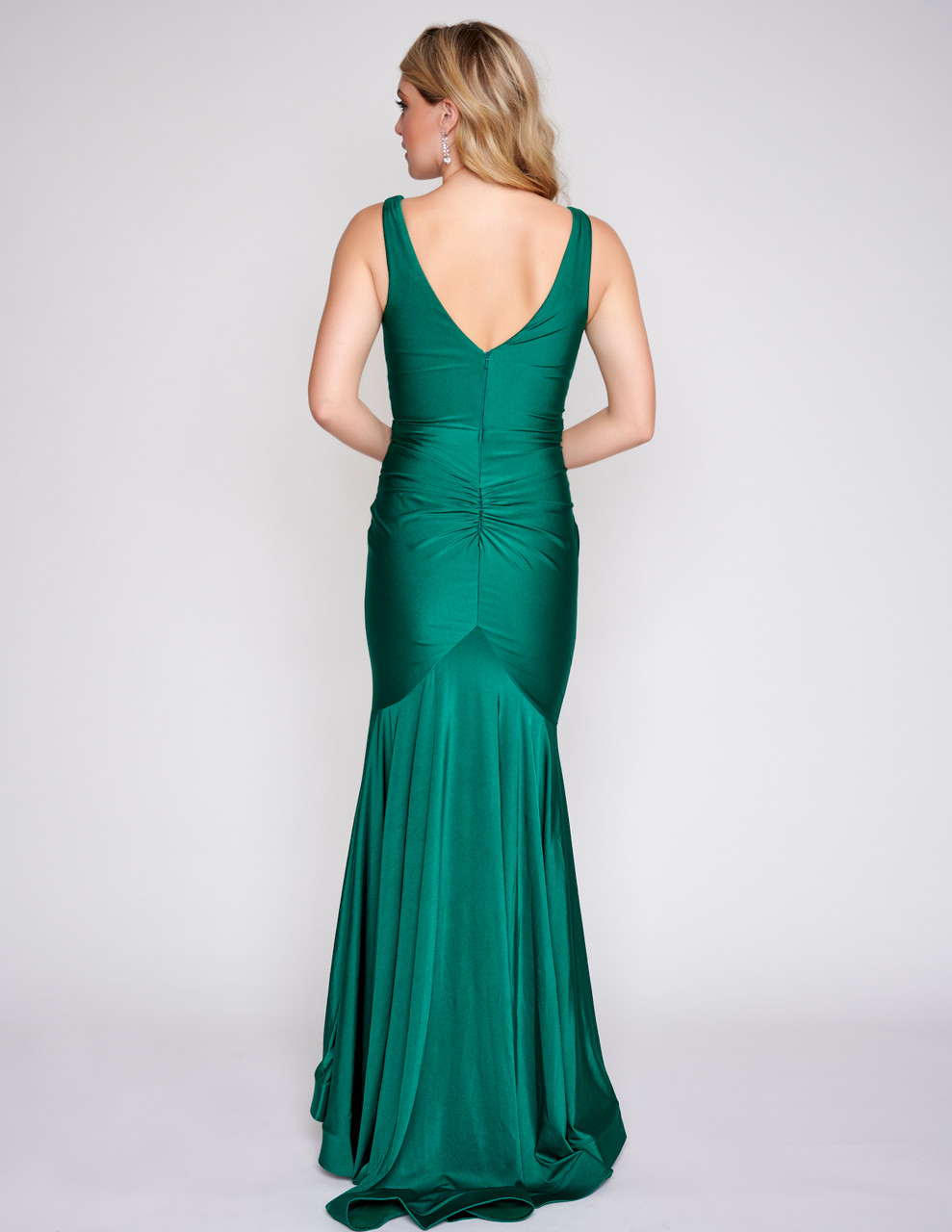 Nina Canacci 7503 Sleeveless Deep V-neck Long Prom Dress