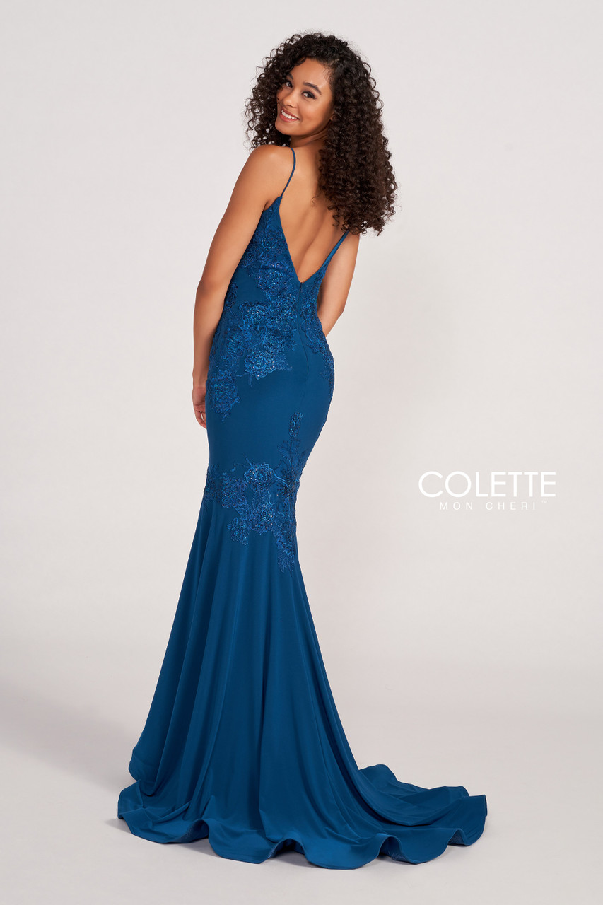 Colette by Mon Cheri CL2080 Stretch Jersey Long Prom Dress