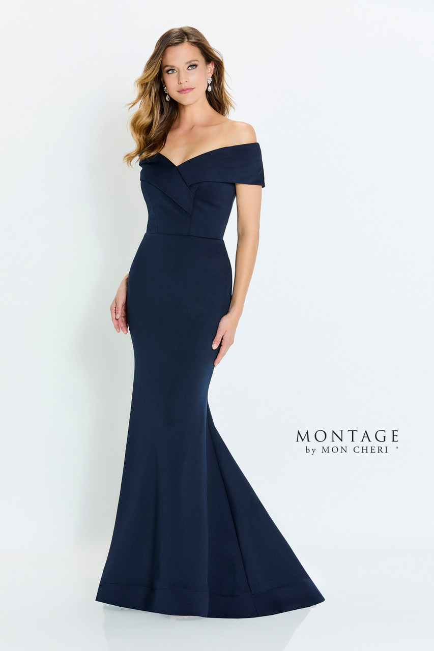 Montage by Mon Cheri M539 Stretch Crepe Sweetheart Neck Gown