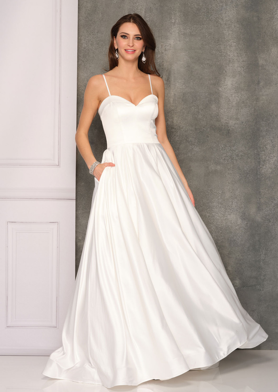 Dave and Johnny 10853 Sleeveless Sweetheart Neck Bridal Gown