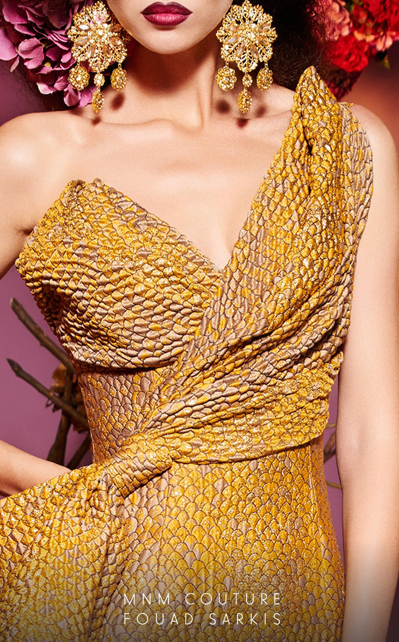 MNM Couture 2425 Asymmetric Sweetheart Neck Mermaid Dress