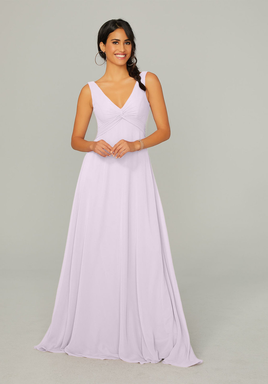Morilee Bridesmaids 21767 Chiffon V-neck Straps Sleeve Dress