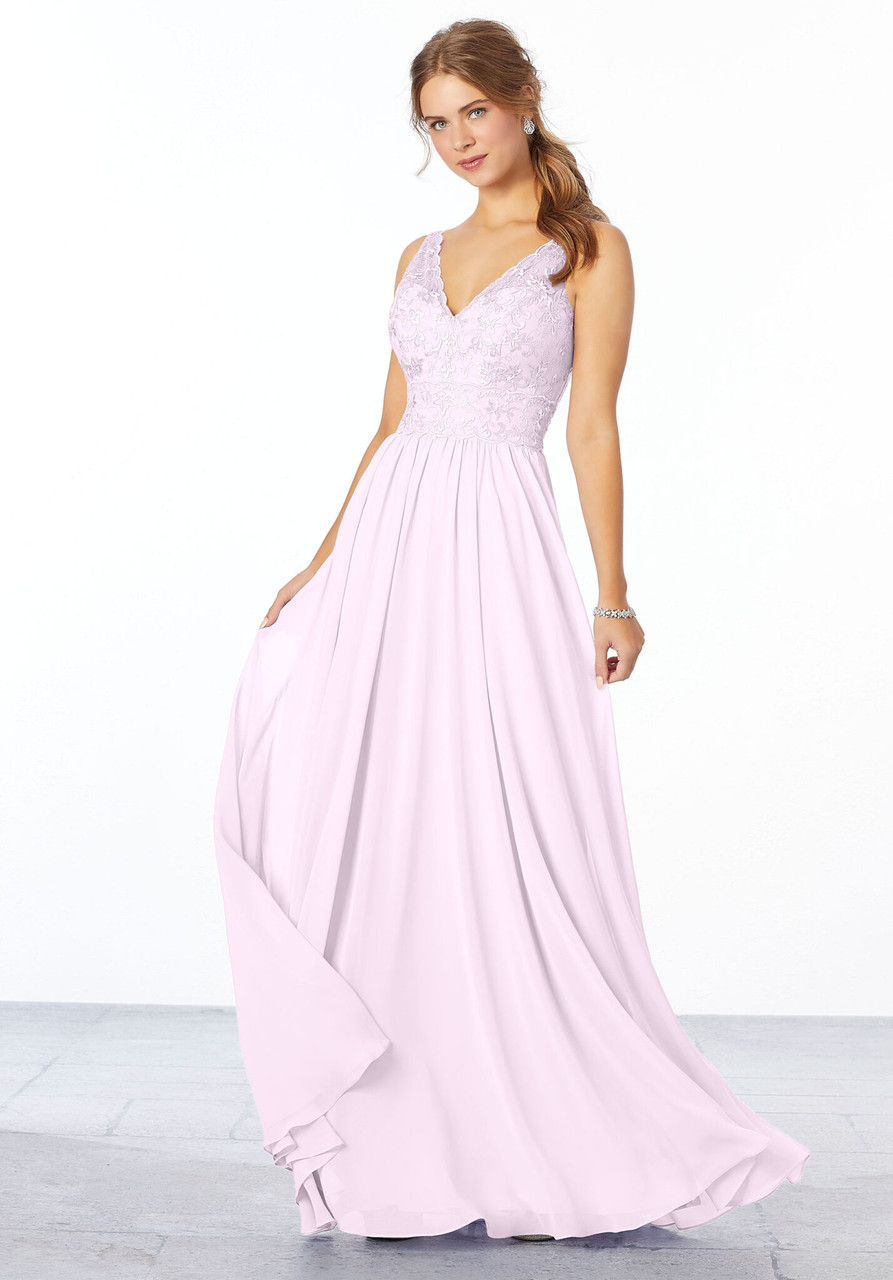 Morilee Bridesmaids 21656 Chiffon Sleeveless V-neck Dress
