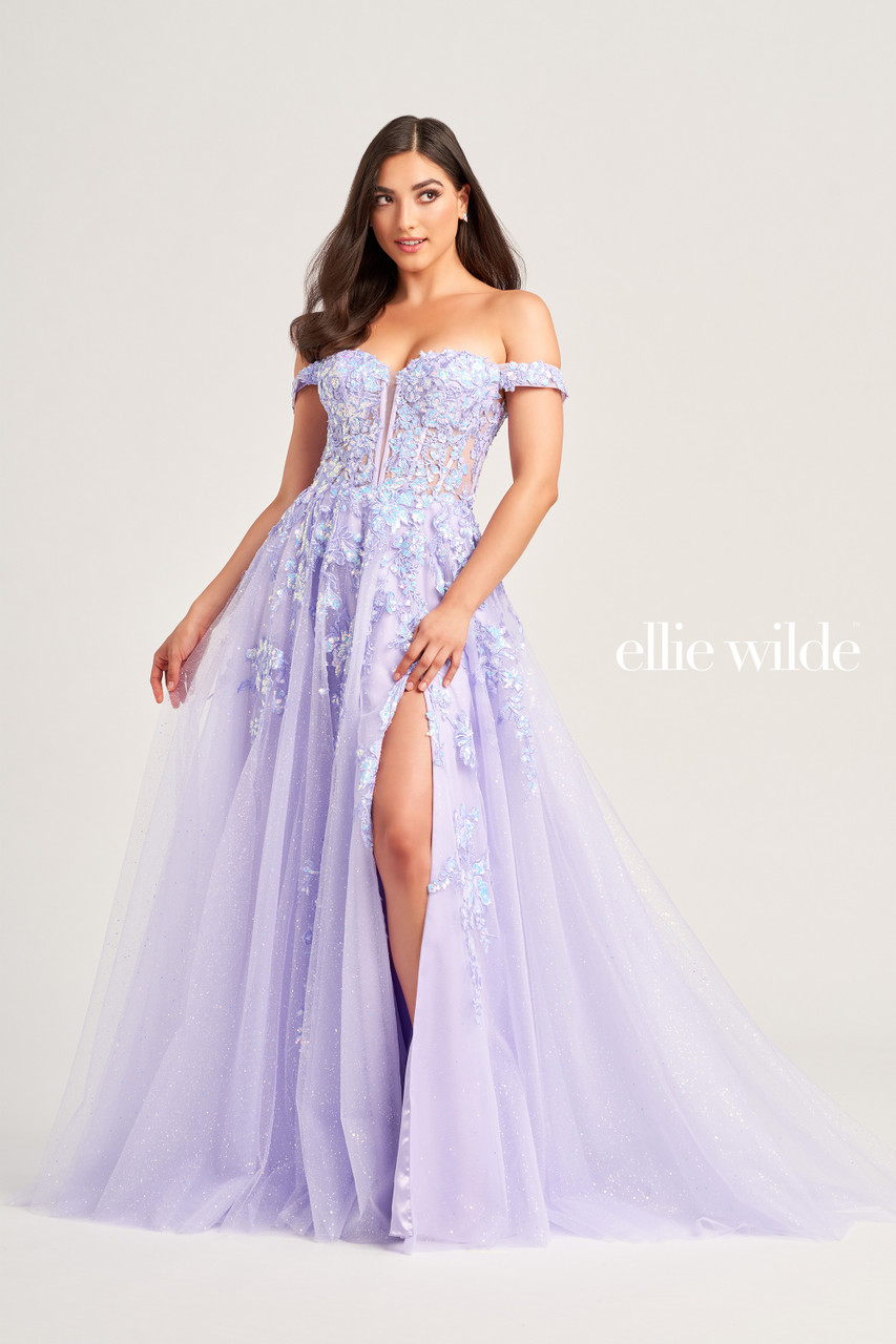 Ellie Wilde by Mon Cheri EW35058 Lace Sequin Applique Dress