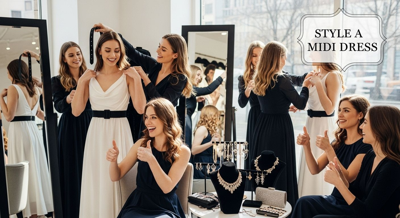 How to Style a Midi Dress for Proms, Weddings & Events