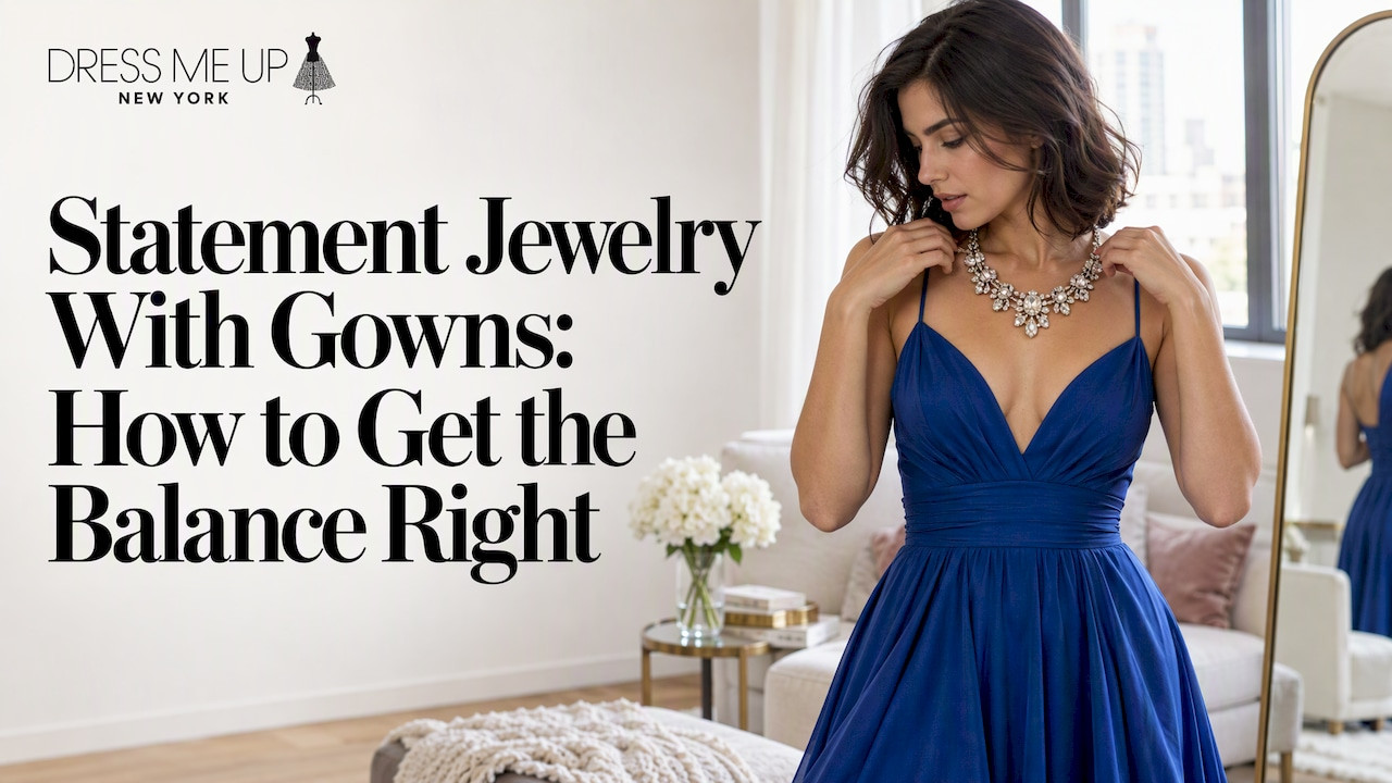Statement Jewelry With Gowns: How to Get the Balance Right