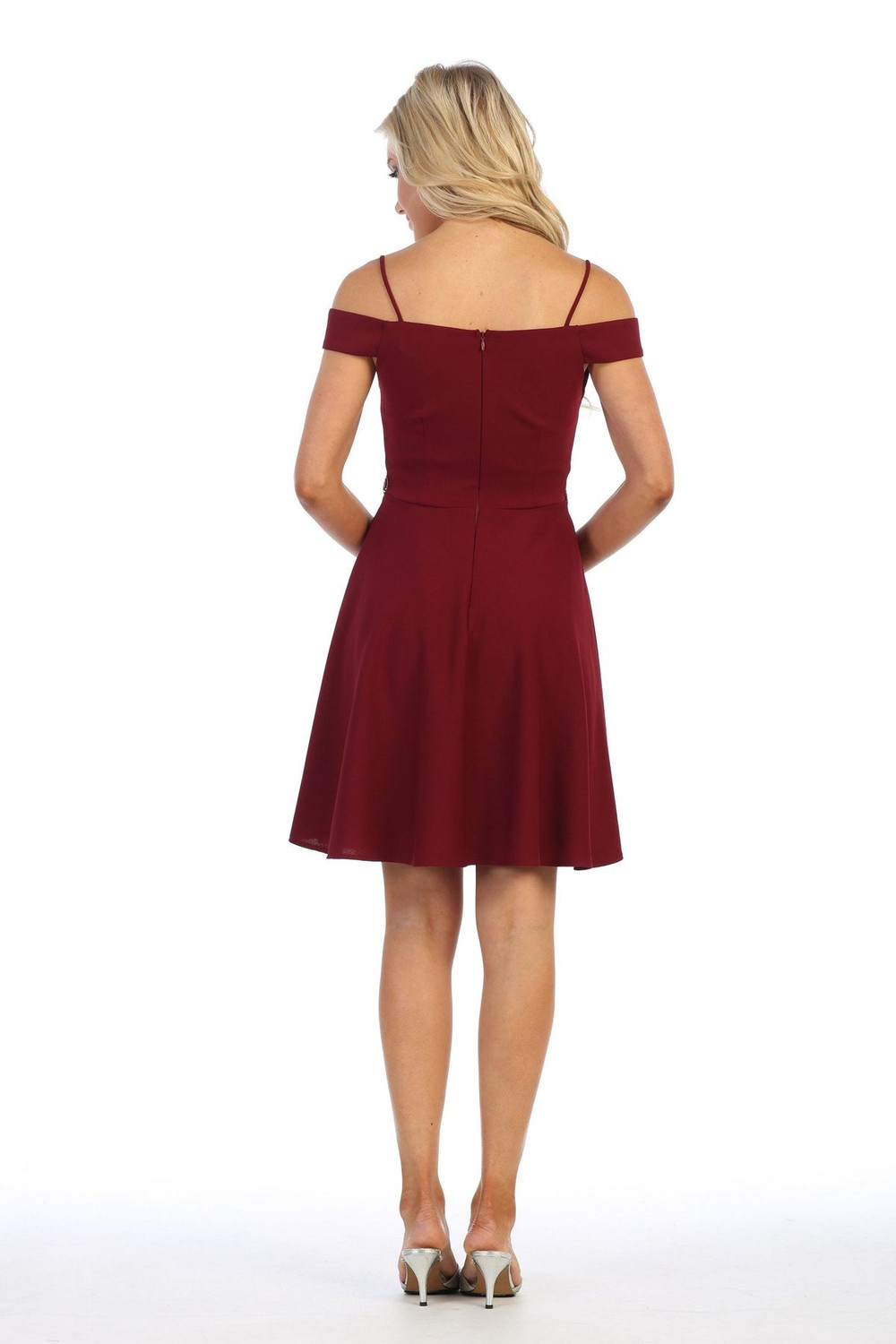 cold shoulder formal dress short Celavie 6395-S Short jen11/13