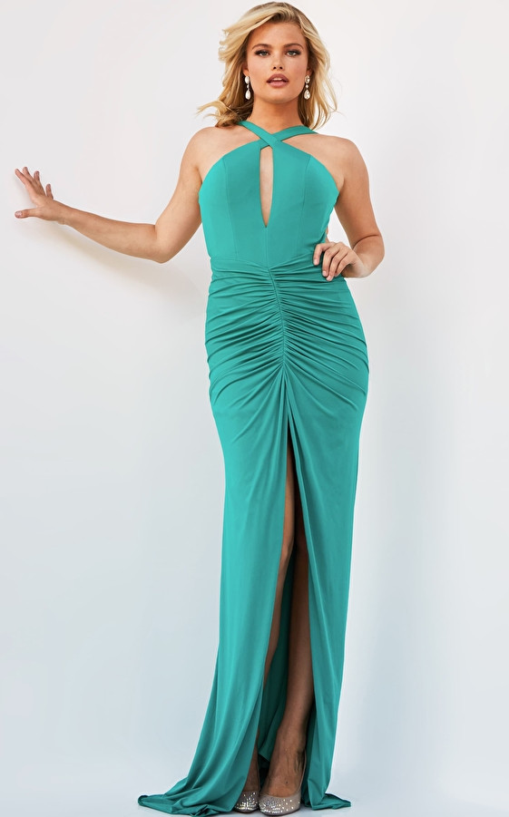 Jovani 08651 Sleeveless Key Hole Neck Jersey Plus Size Dress Jovani 08651 Sleeveless Key Hole Neck Jersey Plus Size Dress