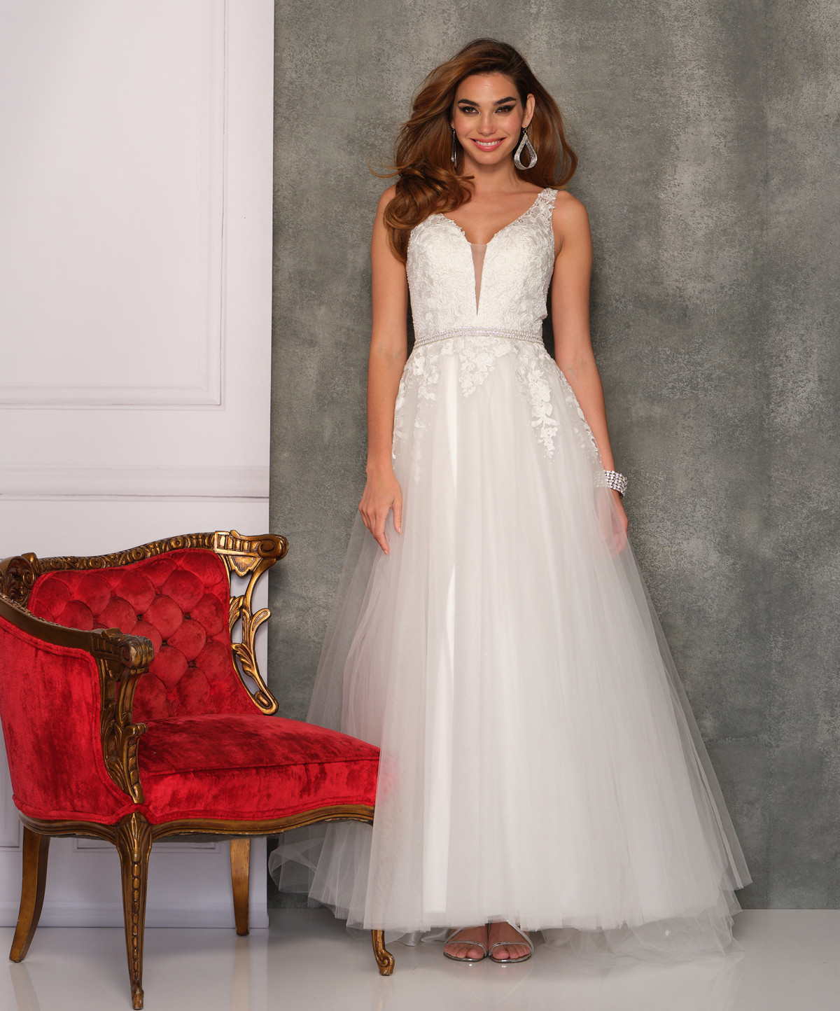 dave and bridals bridesmaid dresses Dave and Johnny 11988 Bridal Prom Dress - Ivory