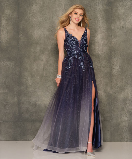 Dave and Johnny 10483 Yellow Prom Dress