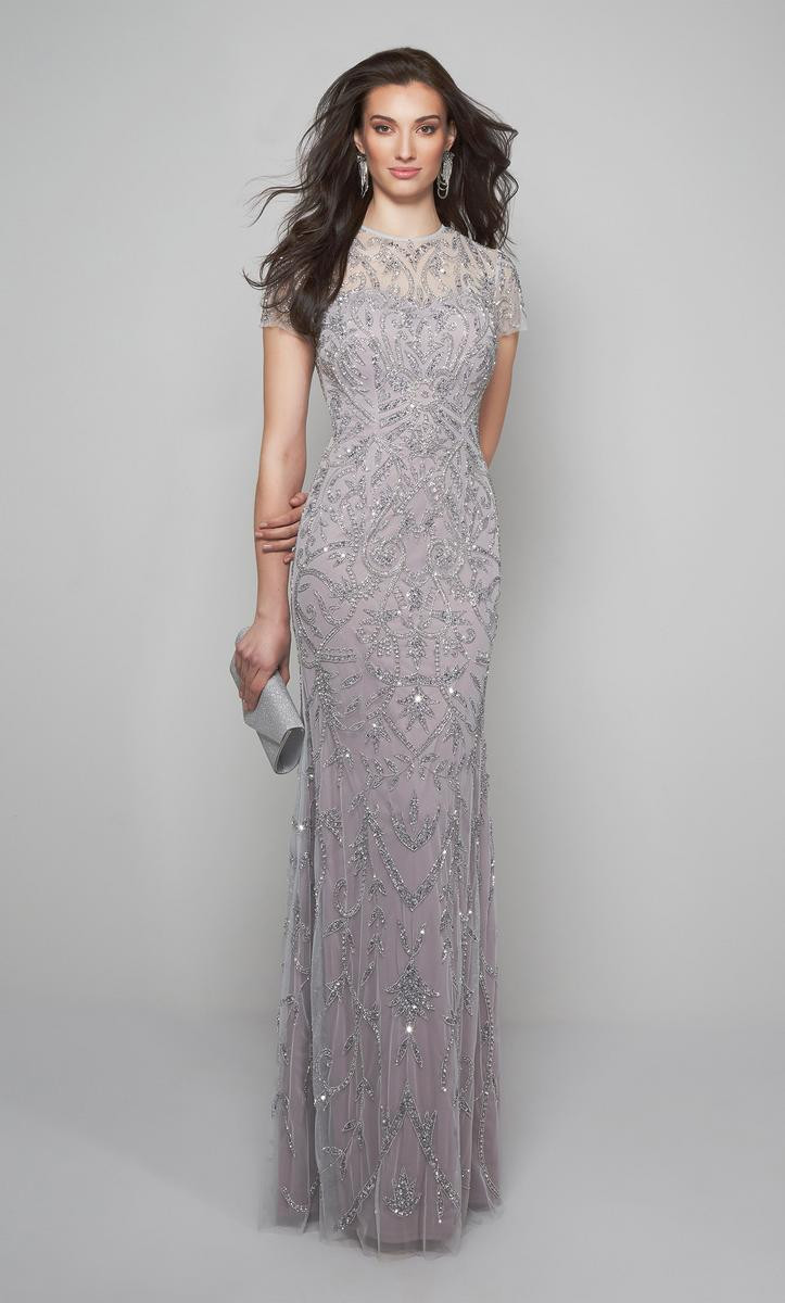Alyce Paris 27607 Illusion Neck Straight Long Formal Dress