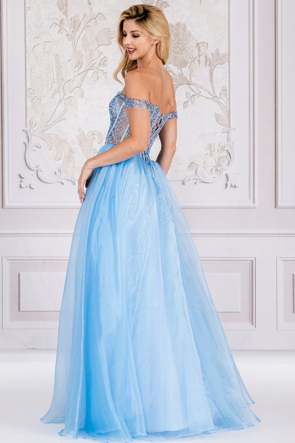open lace back dress AKHL