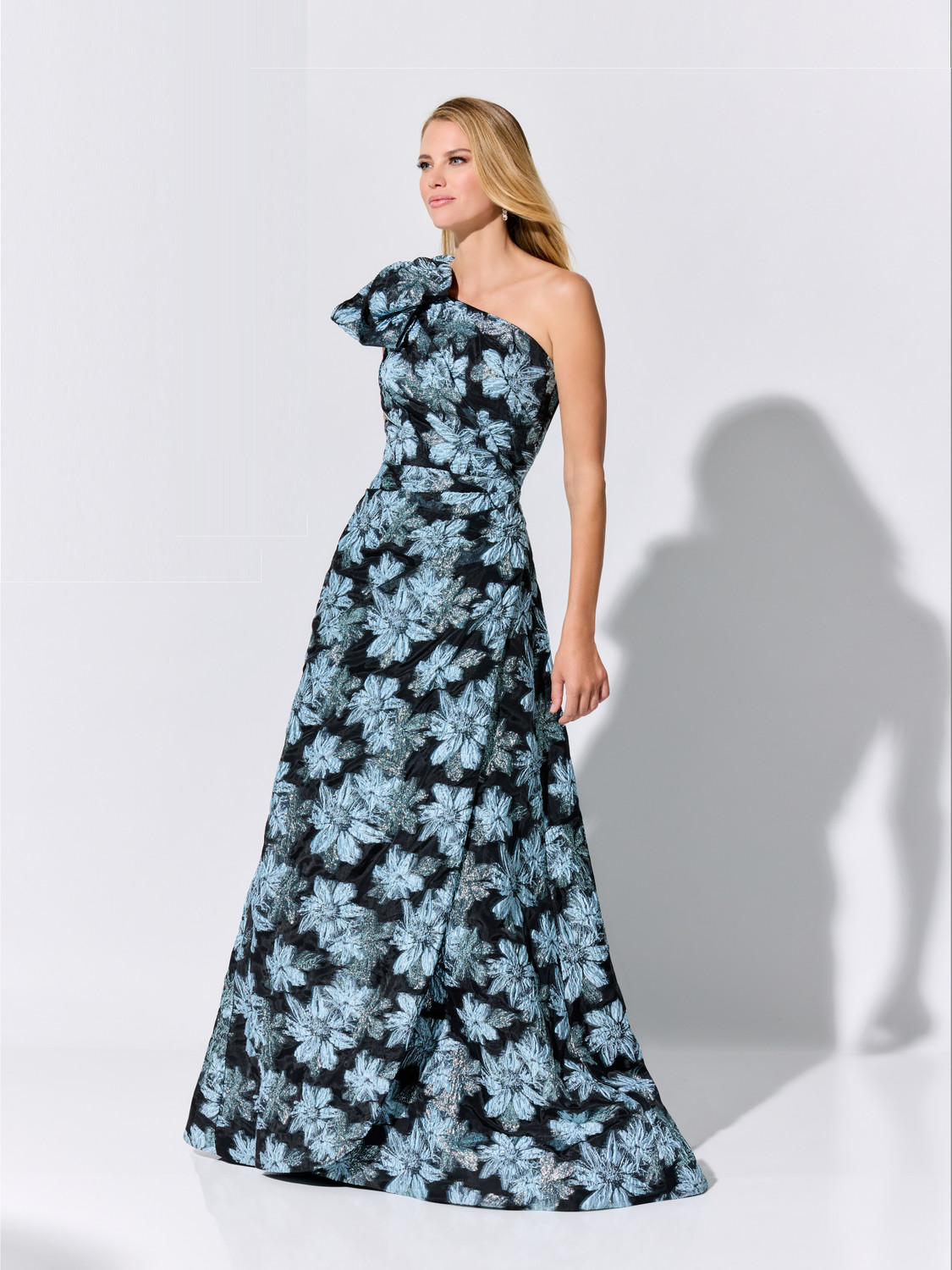Ivonne D by Mon Cheri ID326 Brocade Pongee Lining Long Dress